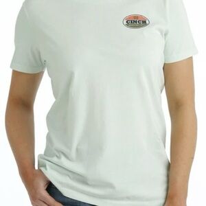 Cinch| Cute Light Mint Green American Rodeo Western T-Shirt Sz XL